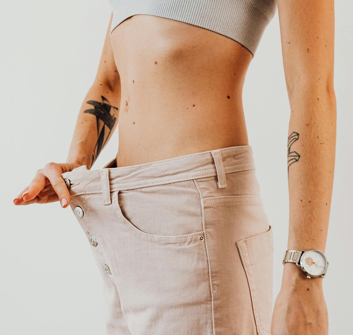 Chica sin hinchazón